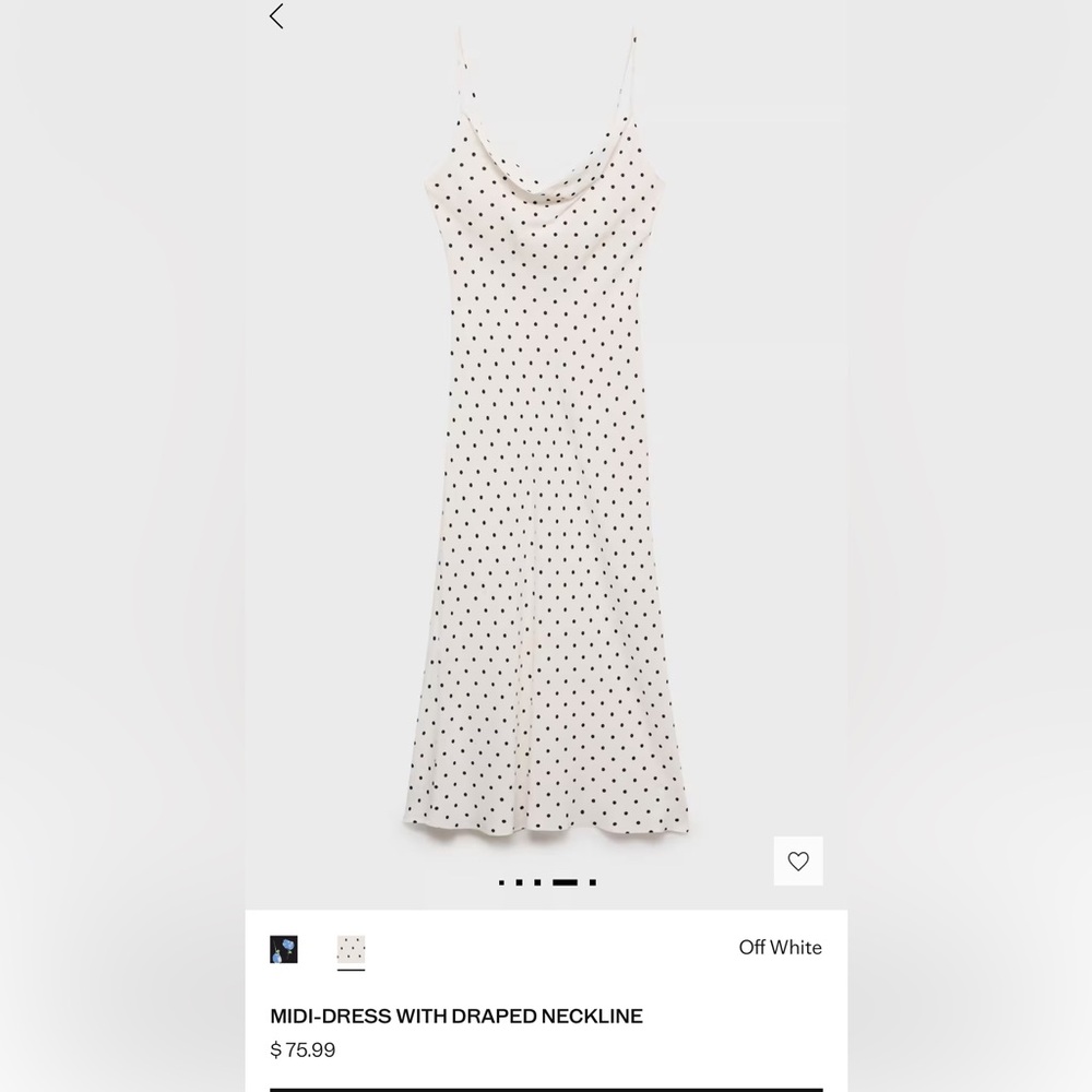 Mango Off-White Polka Dot Maxi dress